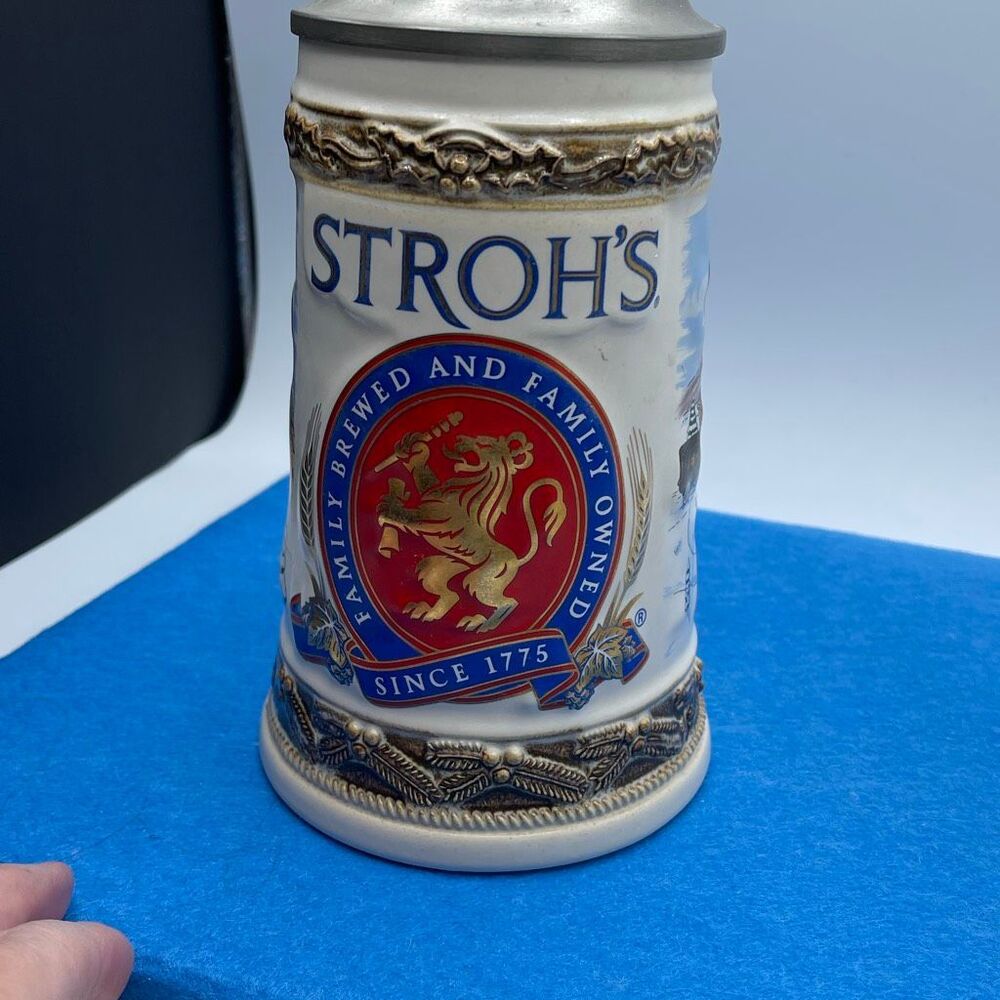 Vintage Stroh’s Brewing Co. made in Germany stein 1996.